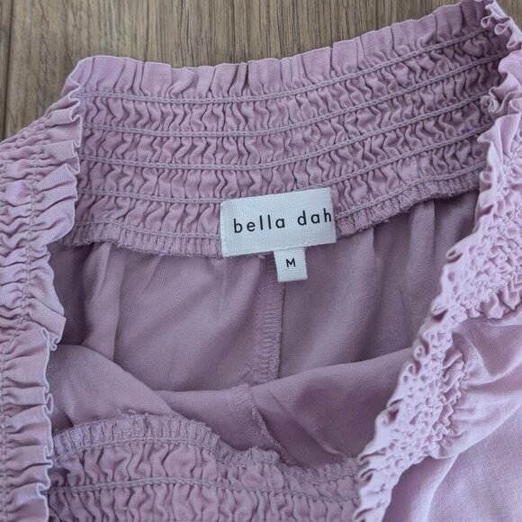 NEW Bella Dahl | Smocked Waist Tencel Short In Orchid Blush - Picture 8 of 11